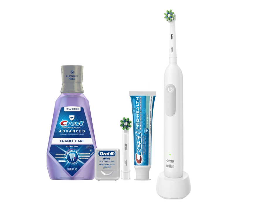 Free set of oral care products with your first cleaning